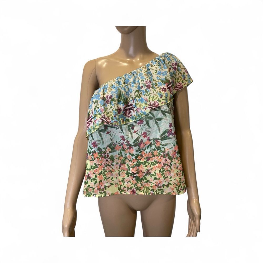 Yumi Kim Fleur Melody Baja Floral One-Shoulder TopSize M